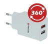 Swissten Travel Adapter 2X USB QC 3.0 + USB, 23W Alb (pachet Eco)