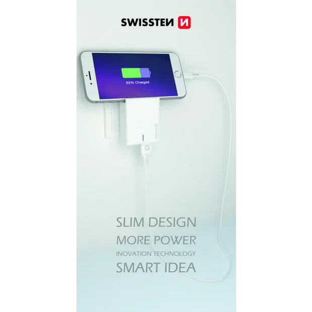 Swissten Travel Adapter Power  20W PRO iPhone 12 Alb