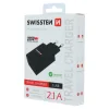 Swissten Travel Adapter Smart IC 2X USB 2.1A Power Negru