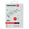 Swissten Travel Adapter Smart IC 2X USB 2.1A Power + Cablu de date USB / Lightning 1,2 m Alb