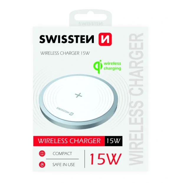 Swissten wireless Stand 15w alb