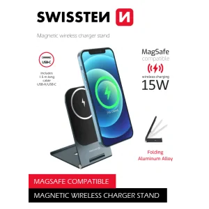 Swissten wireless Stand ultra subtire (compatibil cu magsafe)
