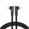 Cablu de date textil Swissten Arcade USB-C / USB-C 1,2 m Negru