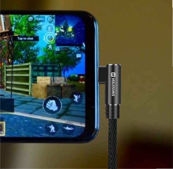 Cablu de date textil Swissten Arcade USB-C / USB-C 1,2 m Negru thumb