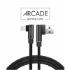 Cablu de date textil Swissten Arcade USB / Lightning 1,2 m Negru