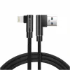 Cablu de date textil Swissten Arcade USB / Lightning 1,2 m Negru