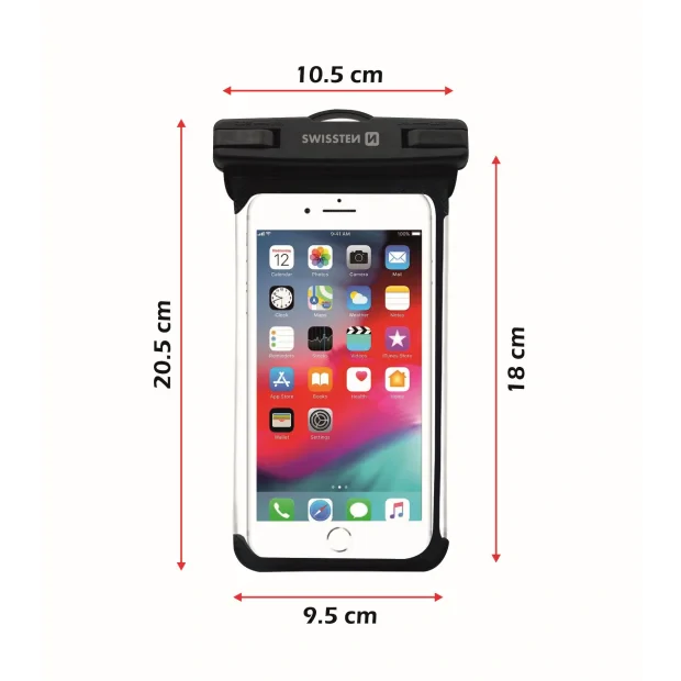 WATERPROOF CASE impermeabil Negru