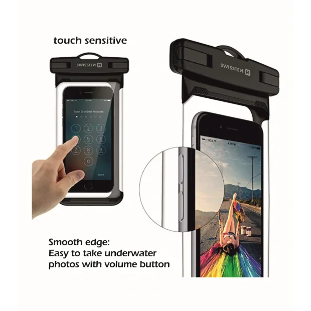 WATERPROOF CASE impermeabil Negru