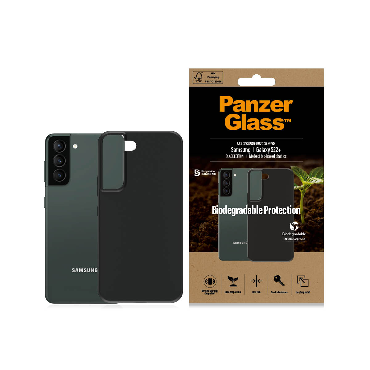 Husa biodegradabila PanzerGlasstm Samsung Galaxy S22+ thumb