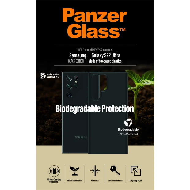 Husa biodegradabila PanzerGlasstm Samsung Galaxy S22 Ultra