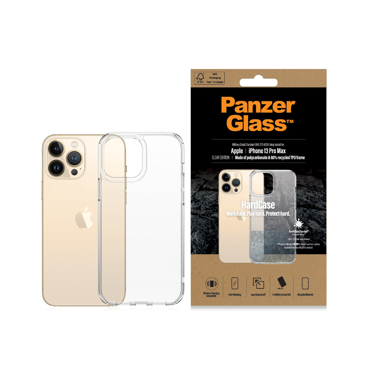 Husa rigida PanzerGlasstm Apple iPhone 13 Pro Max | clar thumb