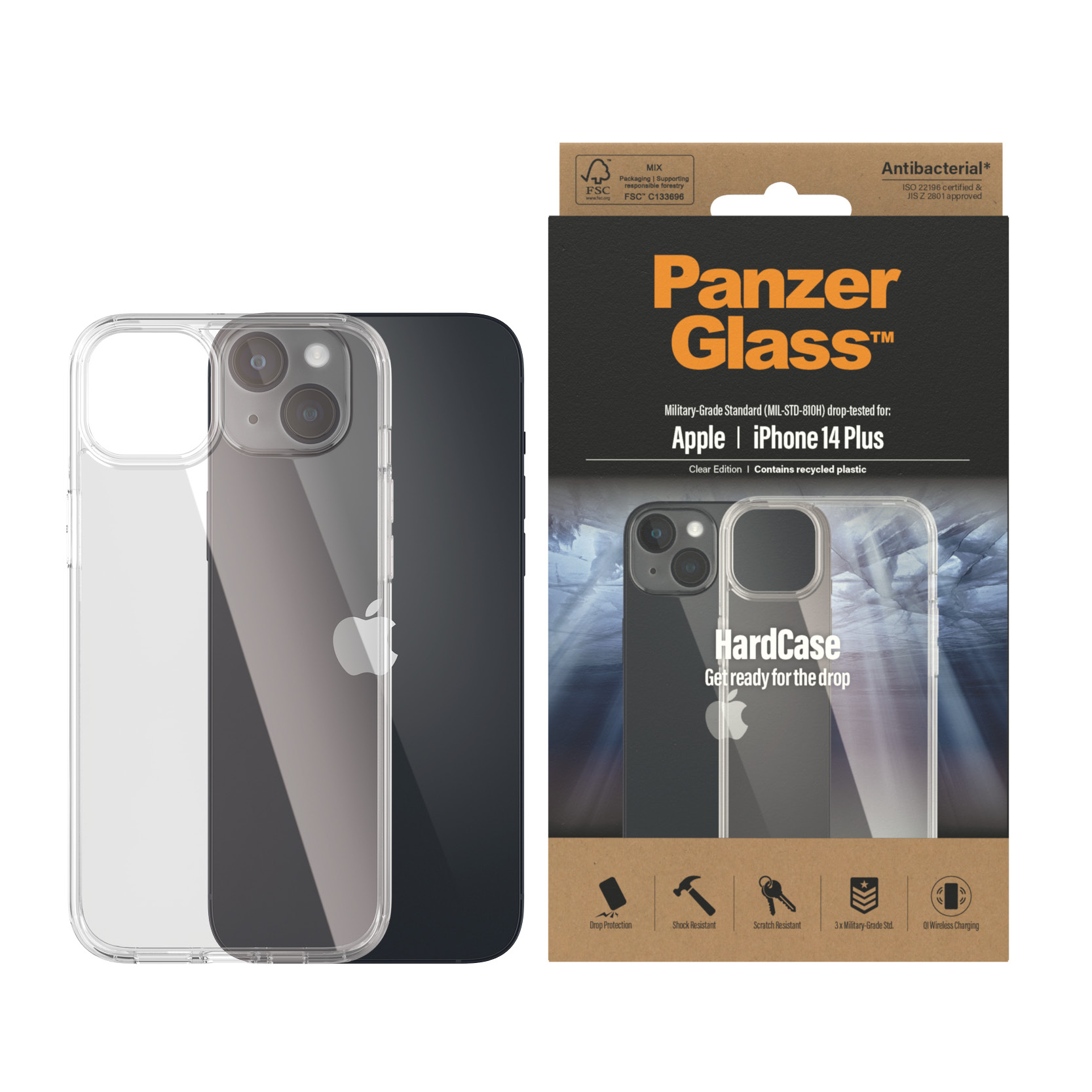 Husa Spate PanzerGlass Hard Case pentru iPhone 14 Plus/15 Plus Transparent thumb