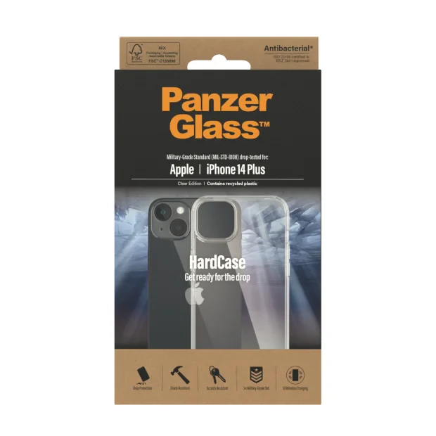 Husa Spate PanzerGlass Hard Case pentru iPhone 14 Plus/15 Plus Transparent
