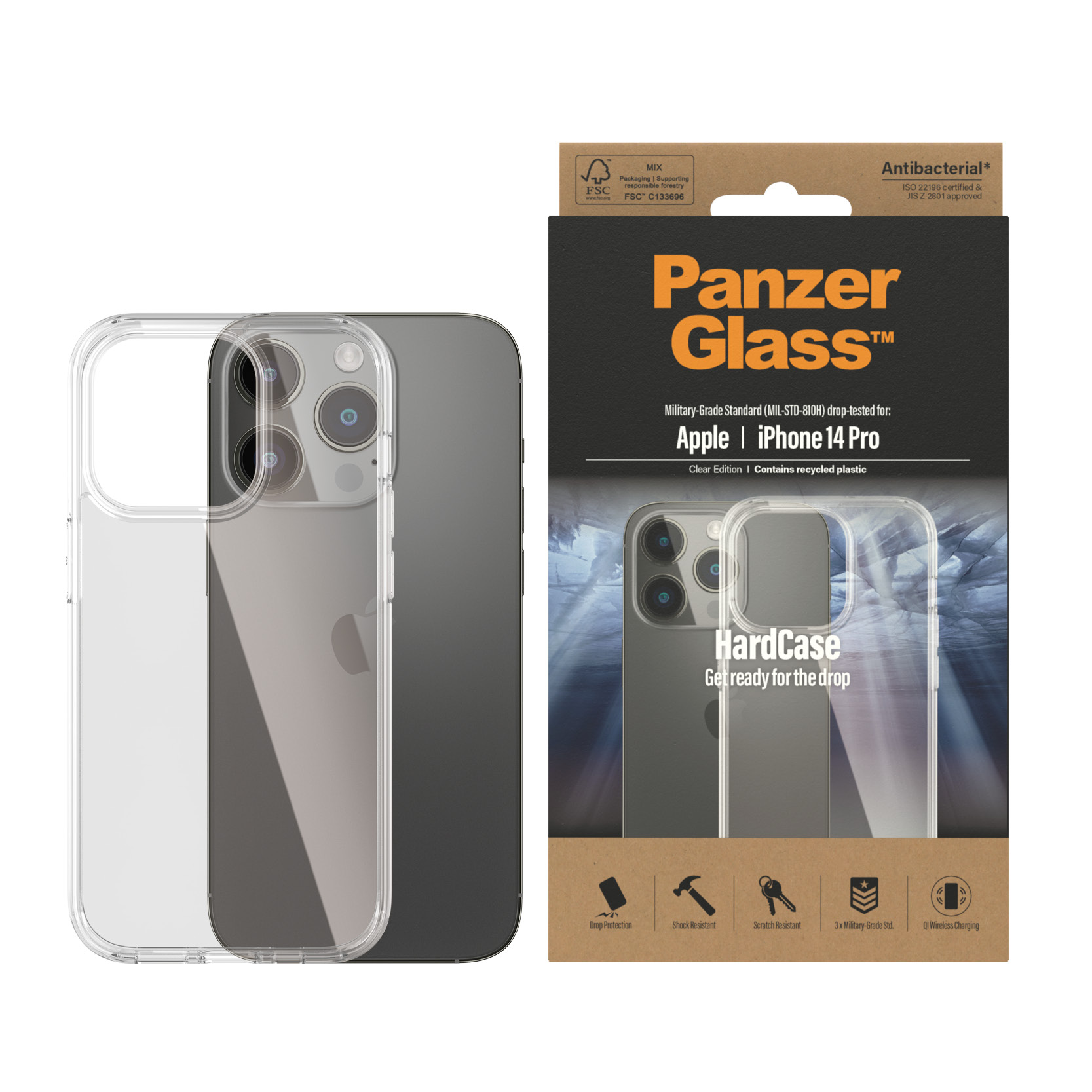 Husa Spate PanzerGlass Hard Case pentru iPhone 14 Pro Transparent thumb