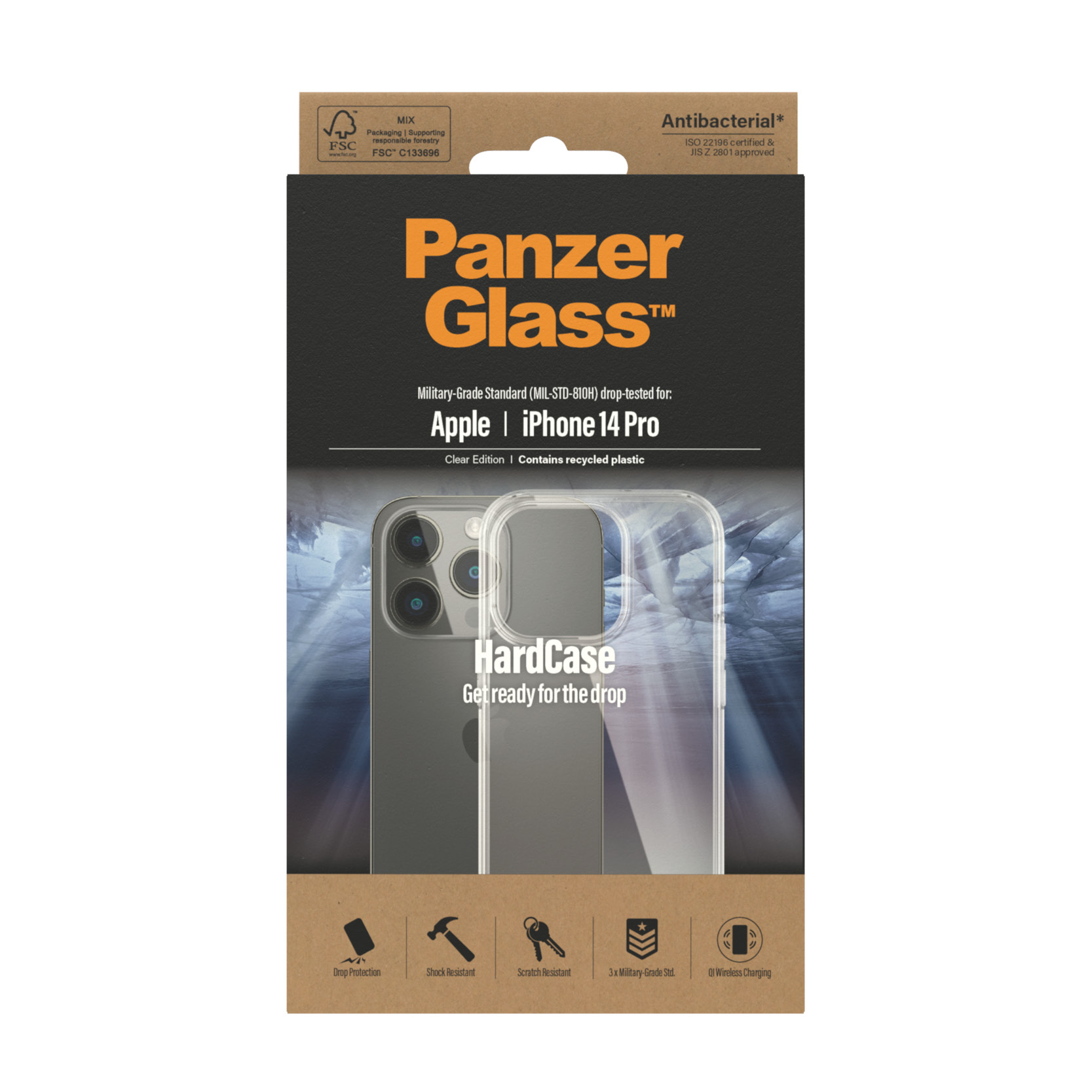 Husa Spate PanzerGlass Hard Case pentru iPhone 14 Pro Transparent thumb