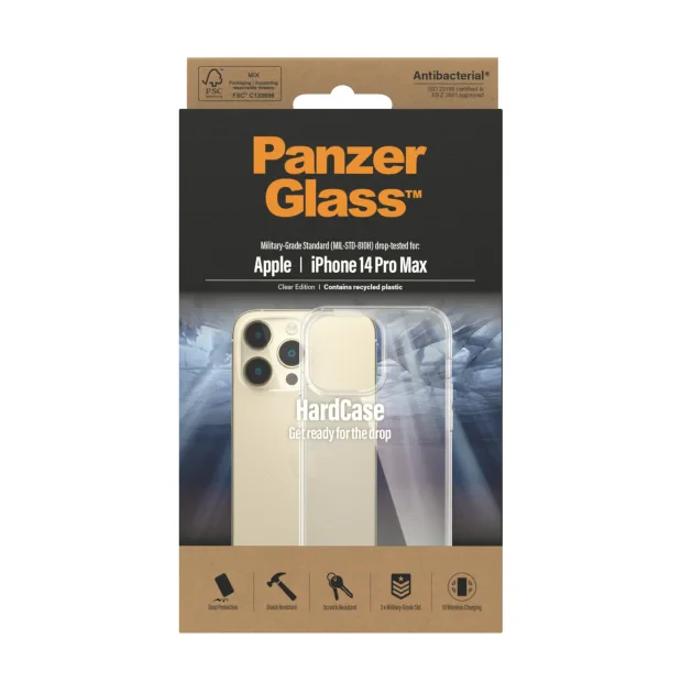 Husa Spate PanzerGlass Hard Case pentru iPhone 14 Pro Max Transparent