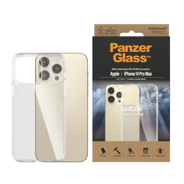 Husa Spate PanzerGlass Hard Case pentru iPhone 14 Pro Max Transparent
