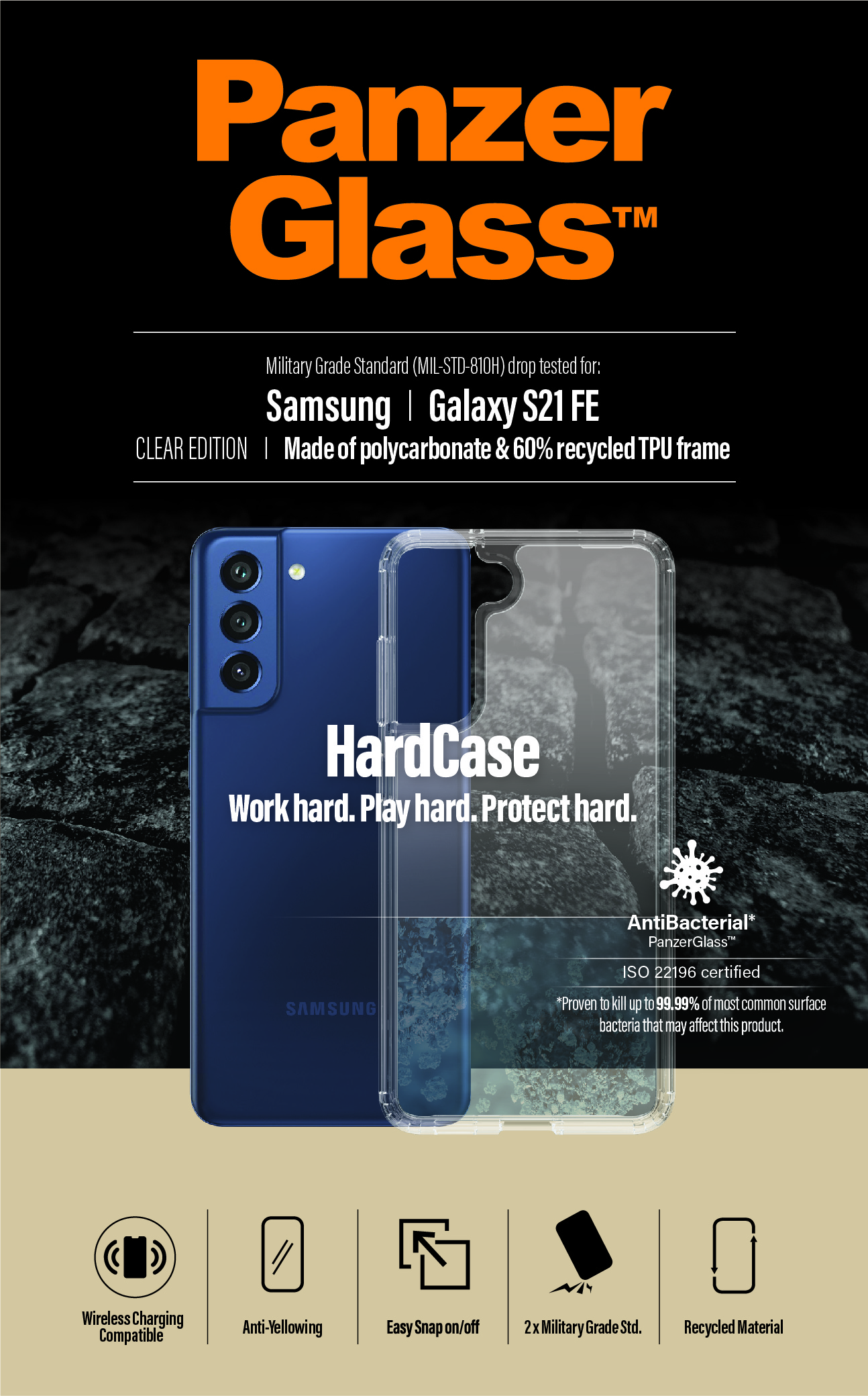 Husa rigida PanzerGlasstm Samsung Galaxy S21 FE thumb