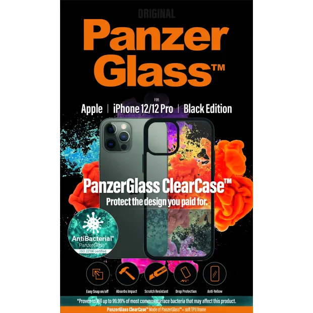 PanzerGlass ClearCase Apple iPhone 12 | 12 Pro | Black