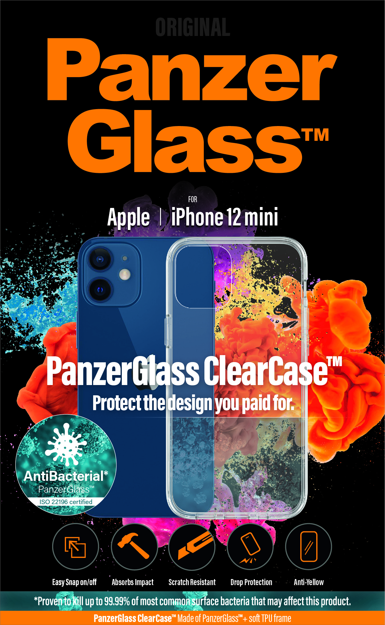 Husa Spate PanzerGlass pentru iPhone 12 Mini Transparent thumb