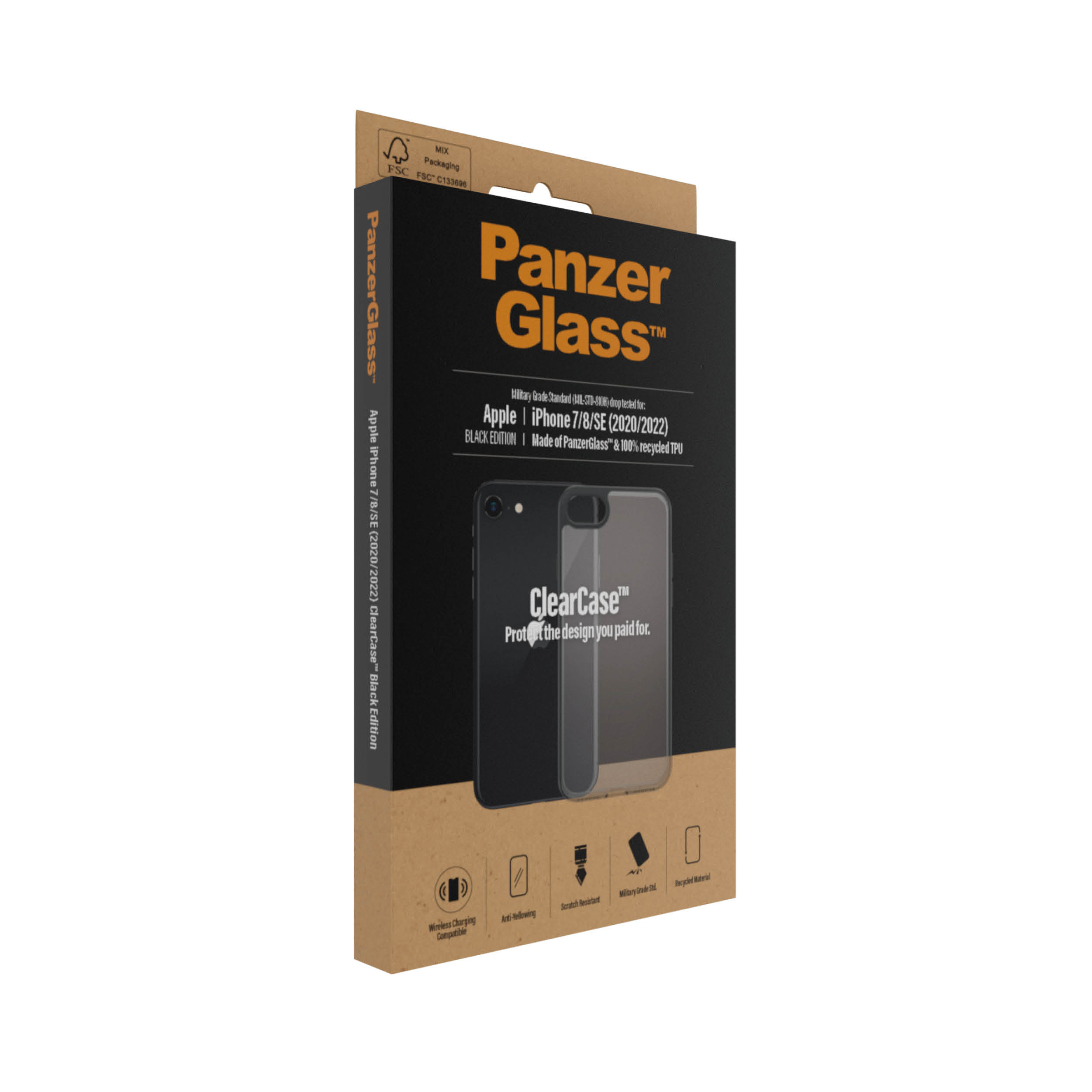 PanzerGlass ClearCase Apple iPhone 8 | 7 | SE (2020/2022) | Black thumb