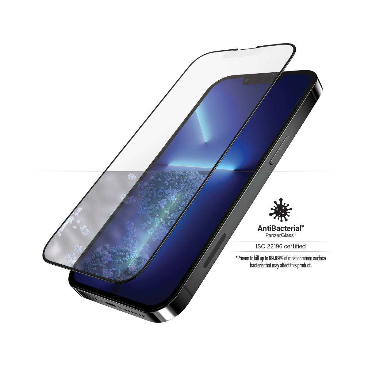 PanzerGlass Folie anti-orbire Sticla Apple iPhone 13 Pro Max | De la margine la margine thumb