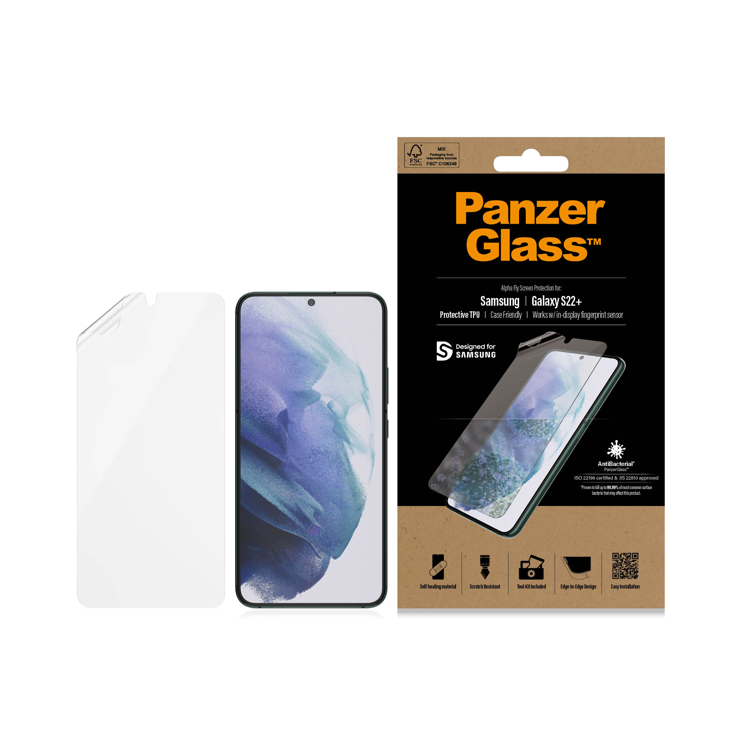 PanzerGlass AlphaFly Samsung Galaxy S22+ | Protectie pentru ecran thumb