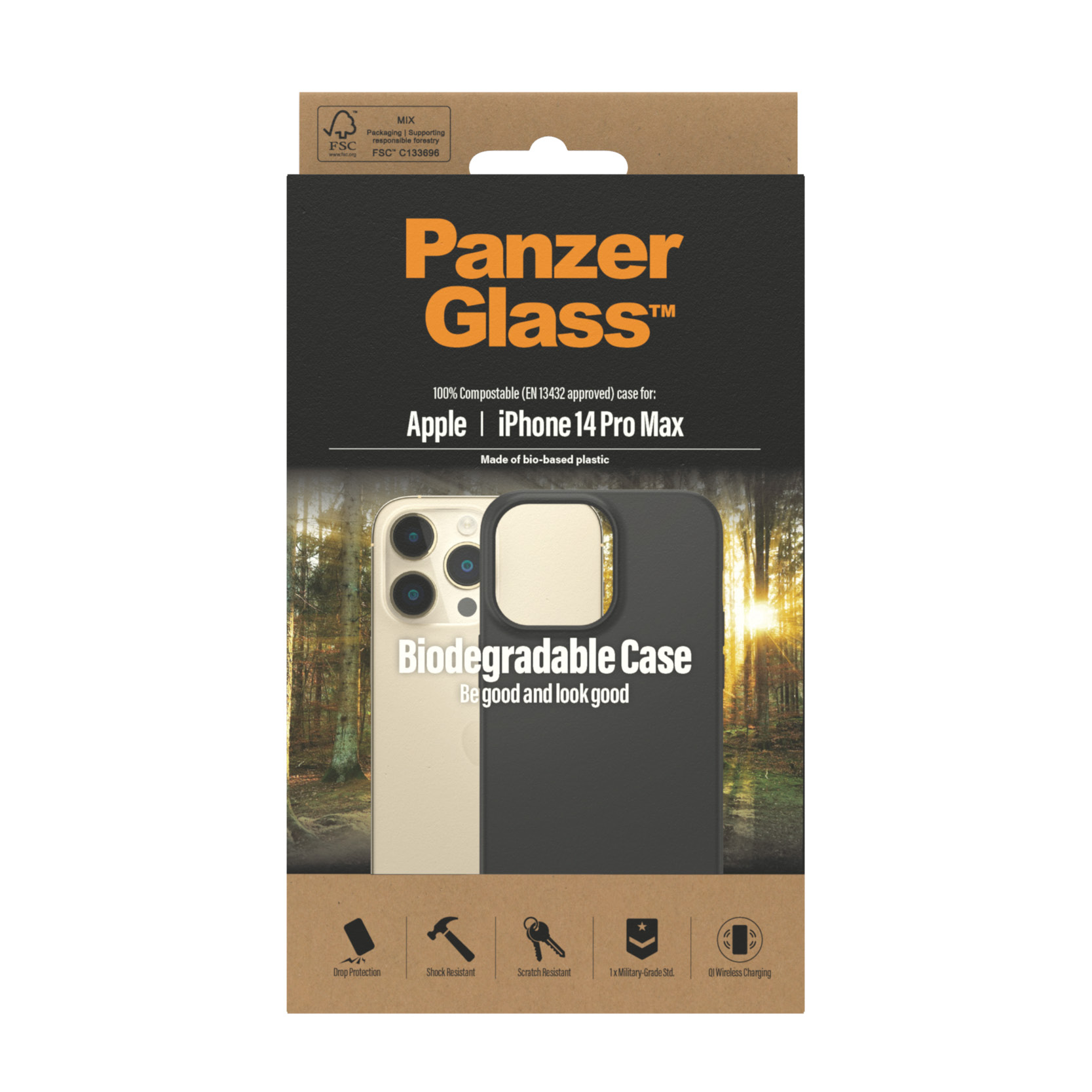 PanzerGlasstm Apple iPhone 14 Pro Max biodegradabil | Negru thumb