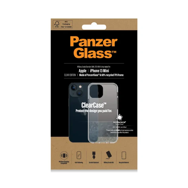 Husa Spate PanzerGlass pentru iPhone 13 Mini Transparent