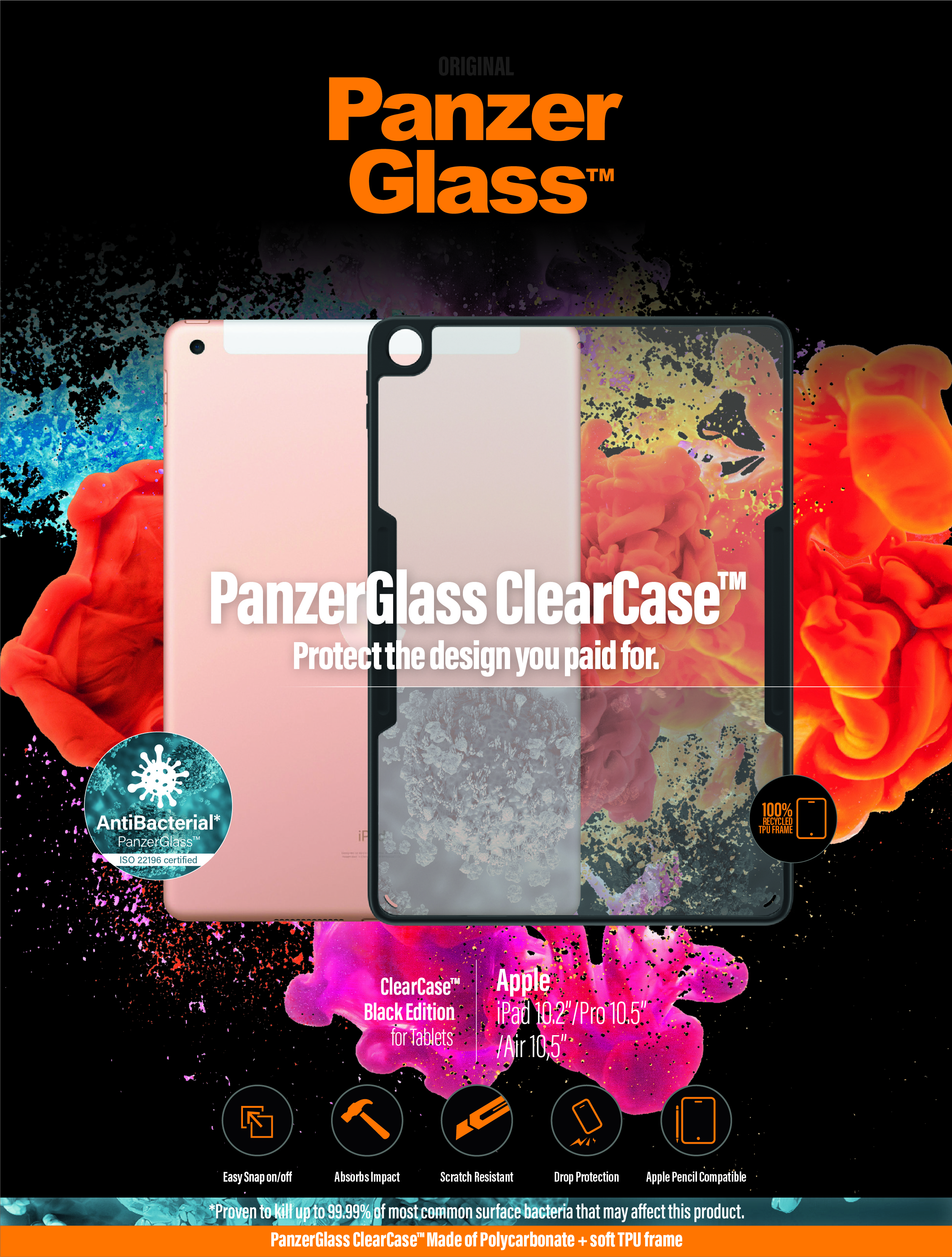 Husa Spate PanzerGlass pentru iPad 10.2 inch/Pro/Air10.5 inch Transparent thumb