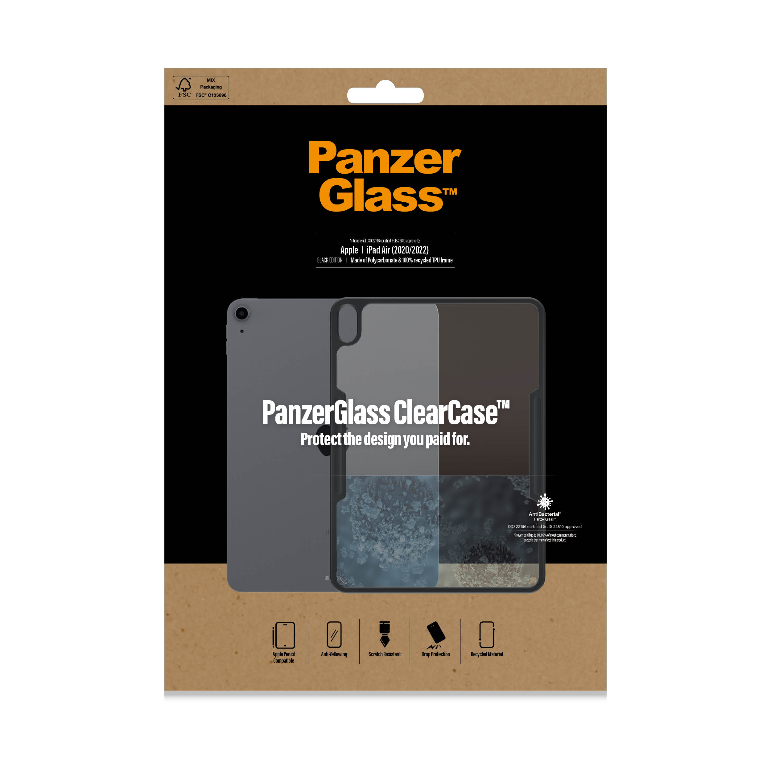 Husa Spate PanzerGlass pentru iPad Air 10.9 inch (2020) Transparent thumb