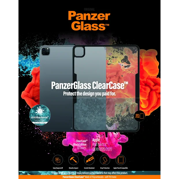 Husa PanzerGlass pentru Apple iPad Pro 12 9 ″ (2018/2020/2021), Transparent