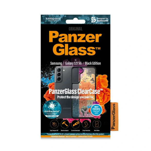 Husa Spate PanzerGlass pentru Samsung Galaxy S21 5G Rama Negru