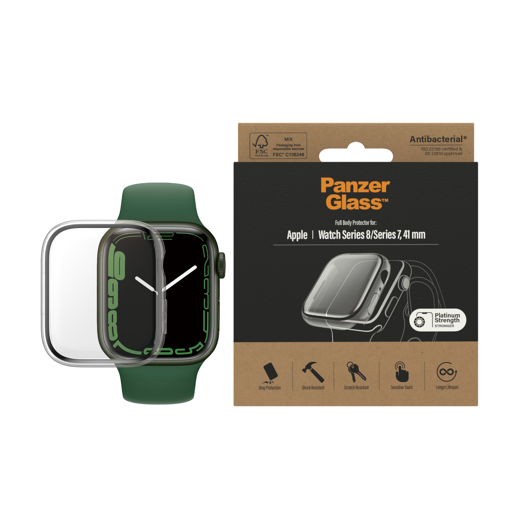 PanzerGlass Full Body Apple Watch Series 8 | 7 | 41mm | Sticla de protectie pentru ecran thumb