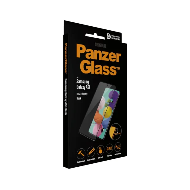 Folie Sticla PanzerGlass pentru Samsung Galaxy A51 Negru