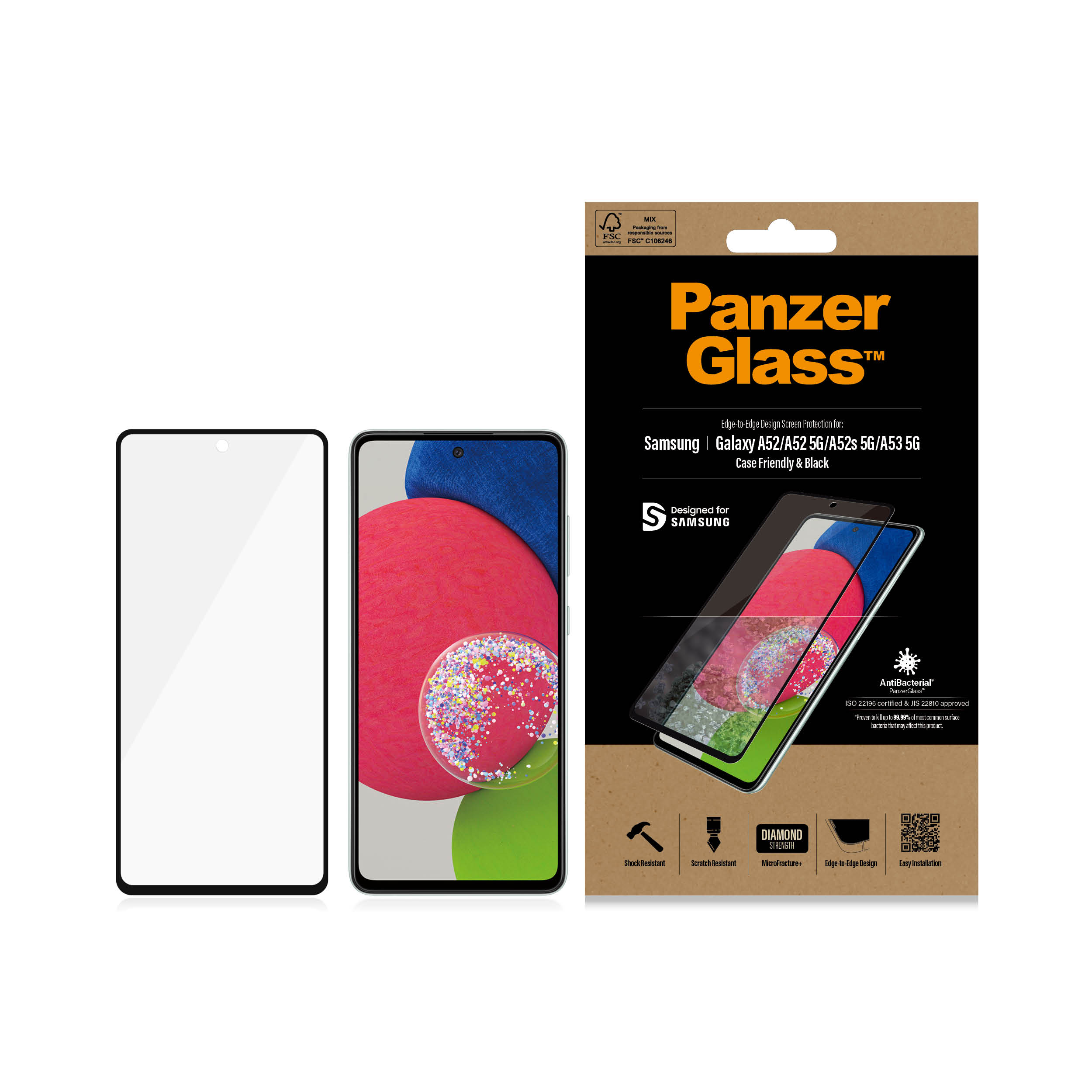 PanzerGlass Samsung Galaxy A52 | A52 5G | A52s 5G | A53 5G | Sticla de protectie pentru ecran thumb