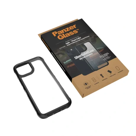 Husa Spate PanzerGlass pentru iPhone 13 Mini Rama Negru