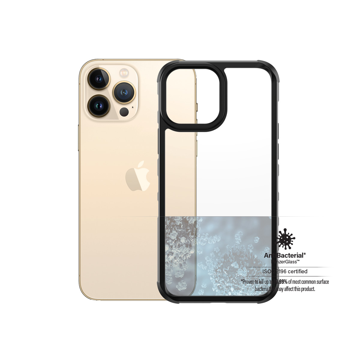 Husa PanzerGlasstm SilverBullet ClearCase Apple iPhone 13 Pro Max | Negru thumb