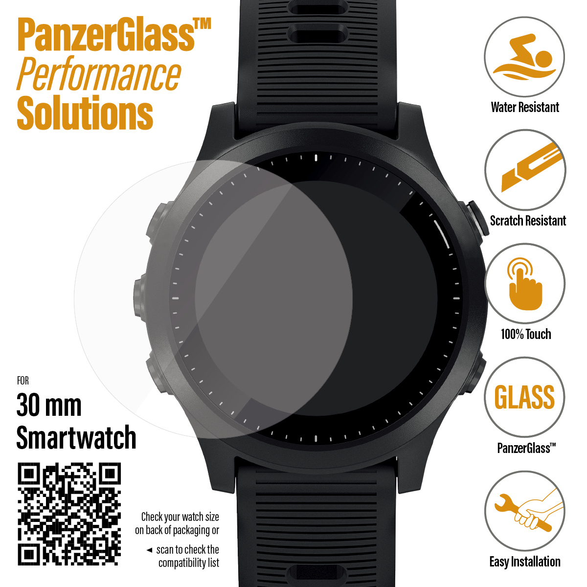 PanzerGlass SmartWatch 30mm | Sticla de protectie pentru ecran thumb