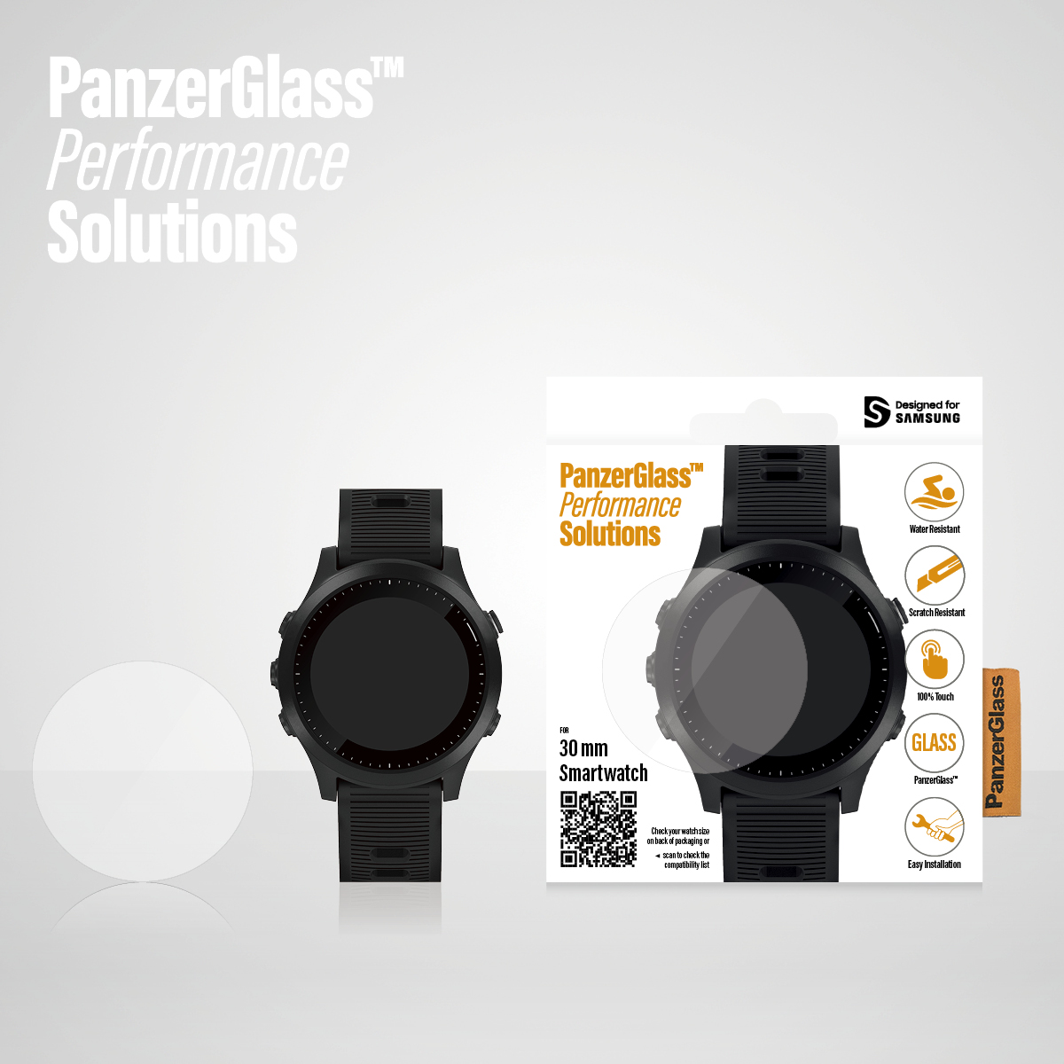 PanzerGlass SmartWatch 30mm | Sticla de protectie pentru ecran thumb