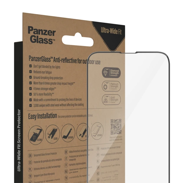 Protector de ecran antireflex PanzerGlass Apple iPhone 14 Plus | 13 Pro Max | Potrivire ultra-larga cu. EasyAligner