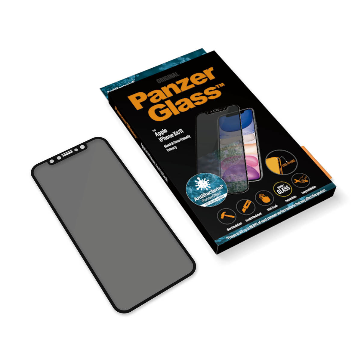 Folie Sticla Privacy PanzerGlass pentru iPhone XR/11 Negru thumb