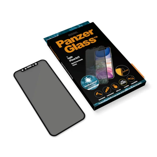 Folie Sticla Privacy PanzerGlass pentru iPhone XR/11 Negru