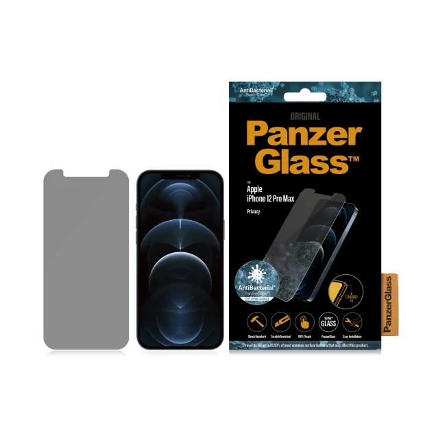 Protector de ecran de privacy PanzerGlass Apple iPhone 12 Pro Max | Fit standard