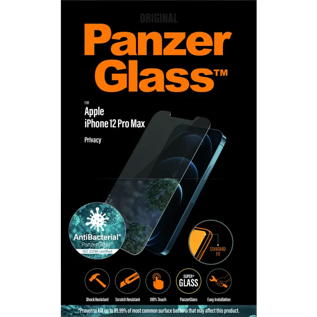 Protector de ecran de privacy PanzerGlass Apple iPhone 12 Pro Max | Fit standard