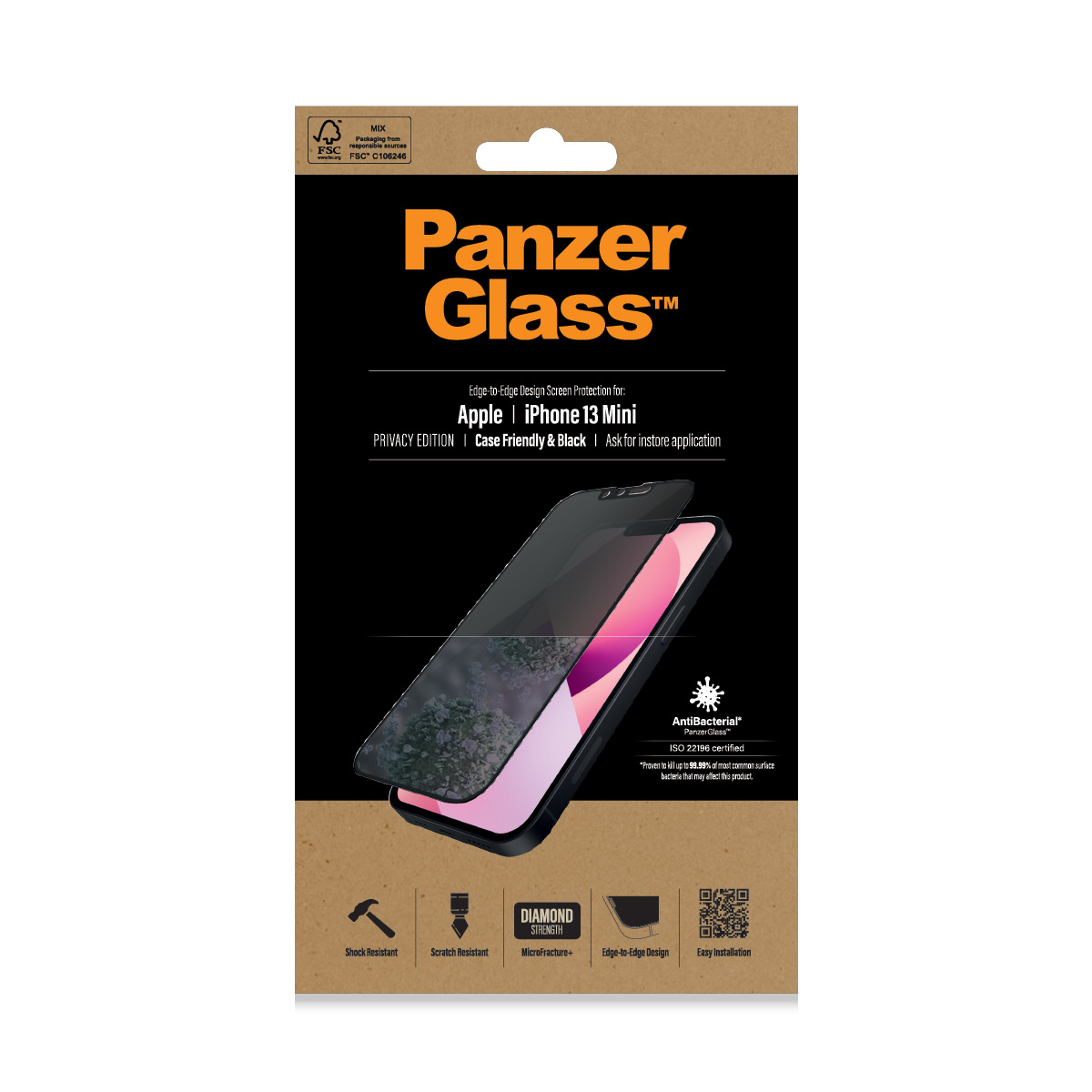 Folie de protectie PanzerGlass Apple iPhone 13 Mini | De la margine la margine thumb