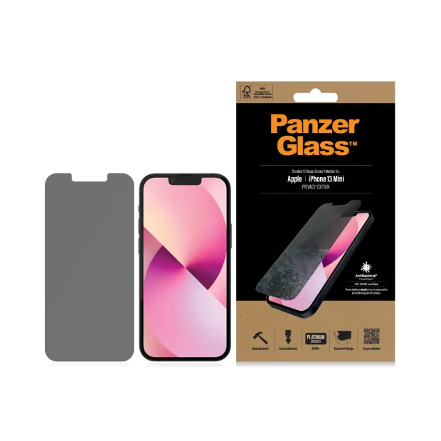 Protector de ecran de privacy PanzerGlass Apple iPhone 13 Mini | Potrivire standard