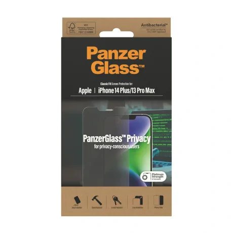 Protector de ecran de privacy PanzerGlass Apple iPhone 14 Plus |13 Pro Max| Fit clasic