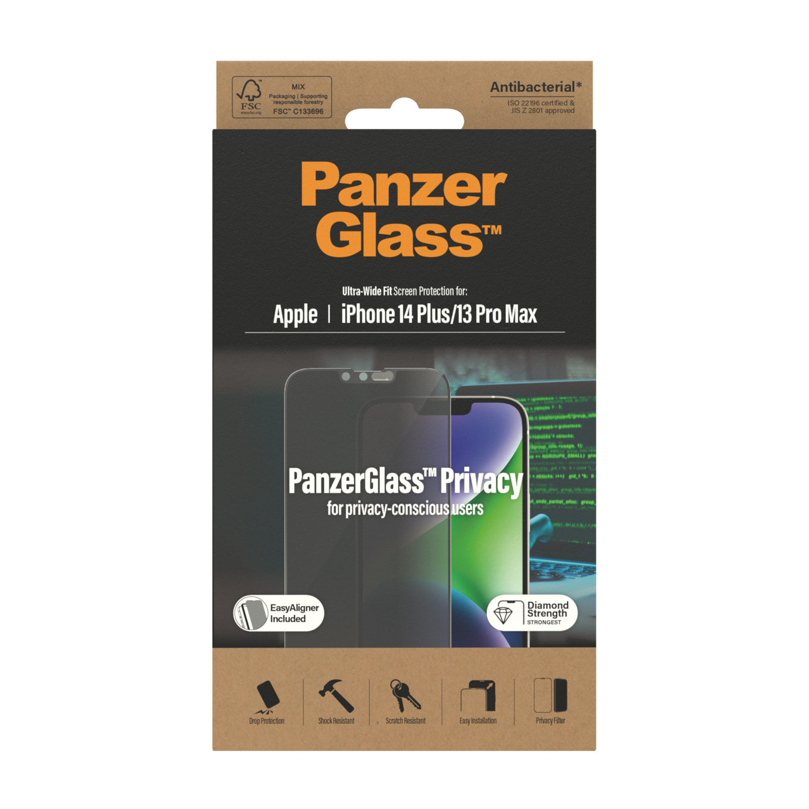 Protector de ecran de privacy PanzerGlass Apple iPhone 14 Plus | 13 Pro Max | Potrivire ultra-larga cu. EasyAligner thumb