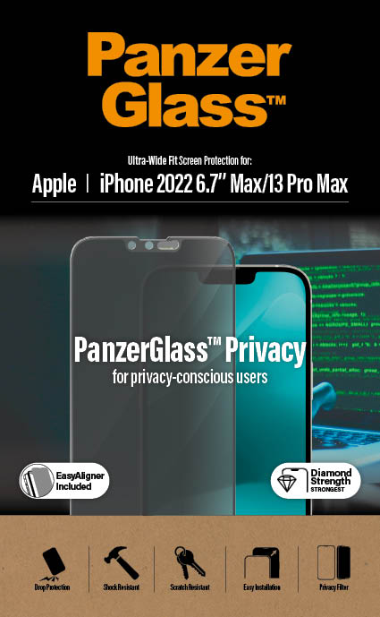 Protector de ecran de privacy PanzerGlass Apple iPhone 14 Plus | 13 Pro Max | Potrivire ultra-larga cu. EasyAligner thumb